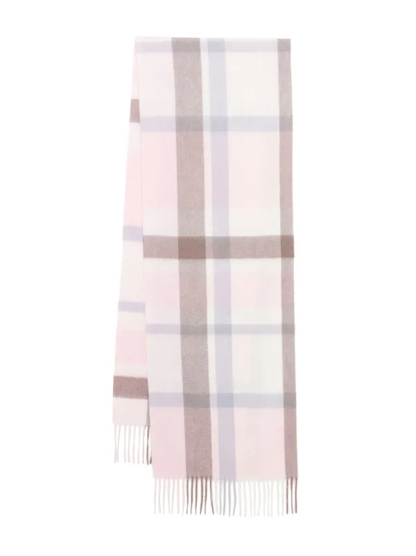 Cashmere Checked Scarf Pink FARFETCH PH