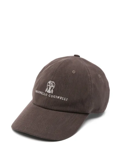 Brunello Cucinelli logo-embroidered cap