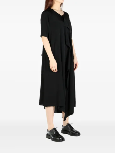 Yohji Yamamoto asymmetric midi dress FPD64800 - 3