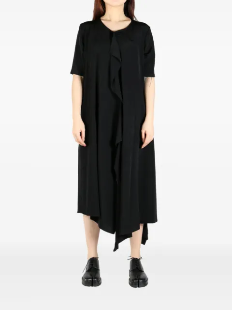 Yohji Yamamoto asymmetric midi dress FPD64800 - 1