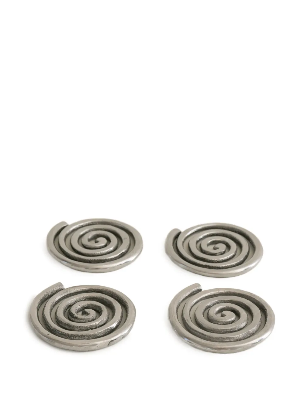 Sophie Lou Jacobsen Spiral coasters (set of four) | Silver | Image 1