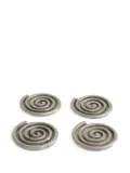 Sophie Lou Jacobsen Spiral coasters (set of four) - Silver