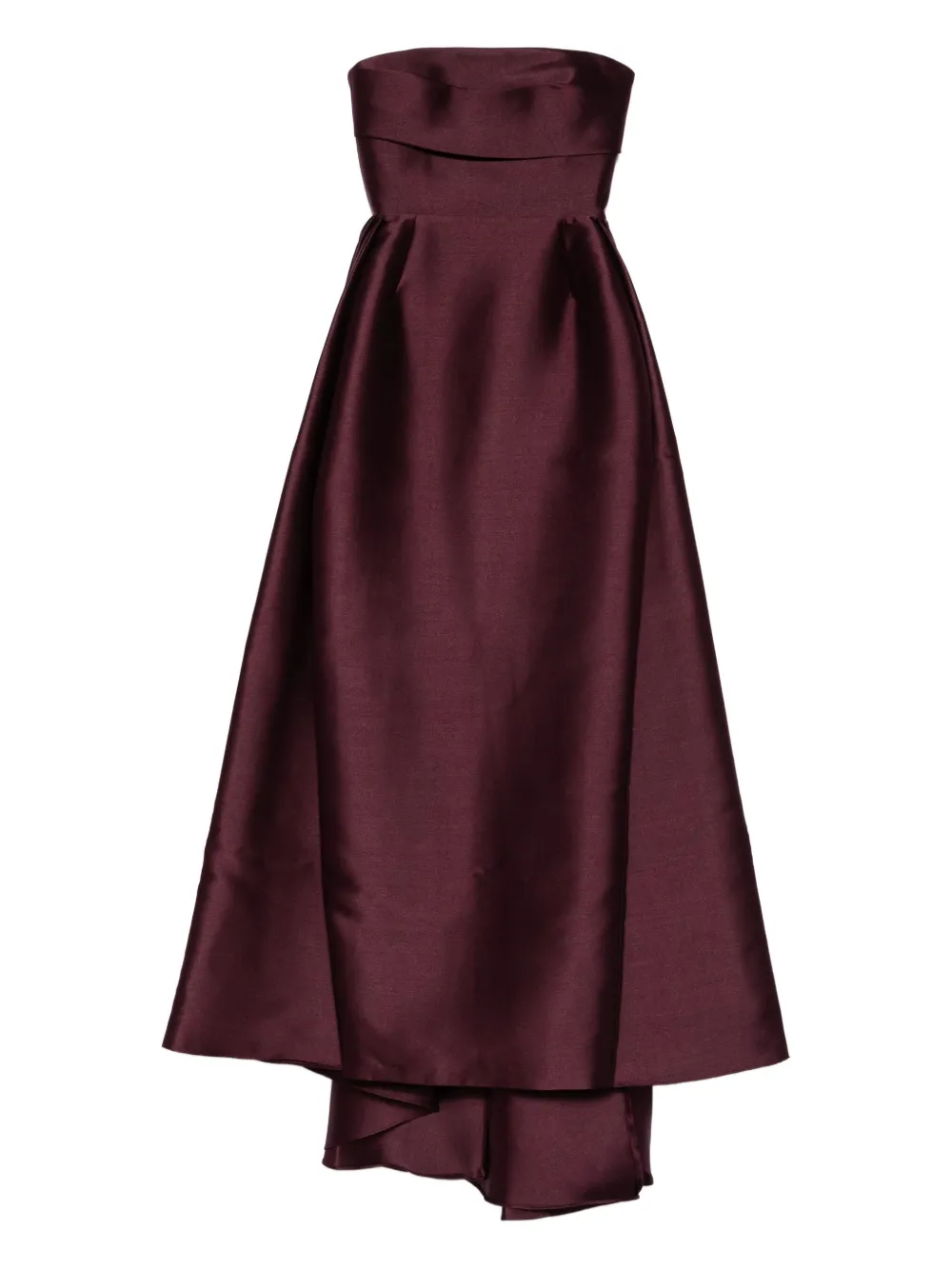 Solace London Tiffany strapless asymmetric maxi dress | Red | Image 1