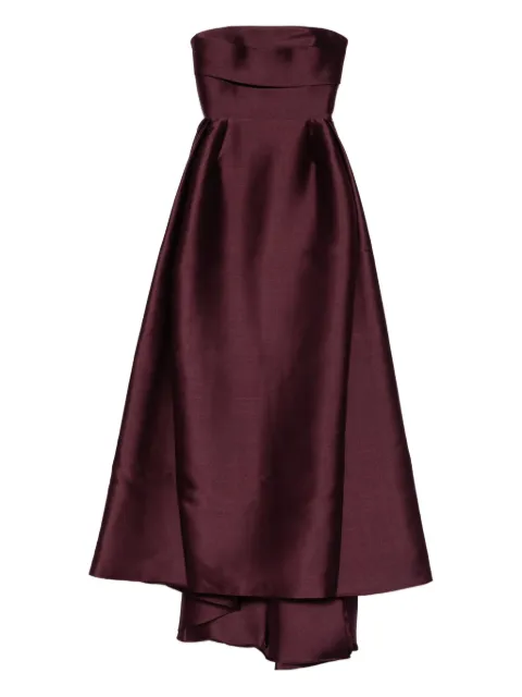 Solace London Tiffany strapless asymmetric maxi dress