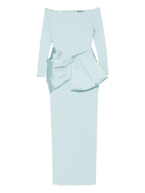 Solace London Kori bow-detail maxi dress