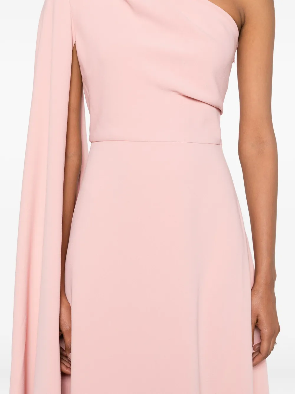 Solace London Yazmin one-shoulder ruffled maxi dress Roze