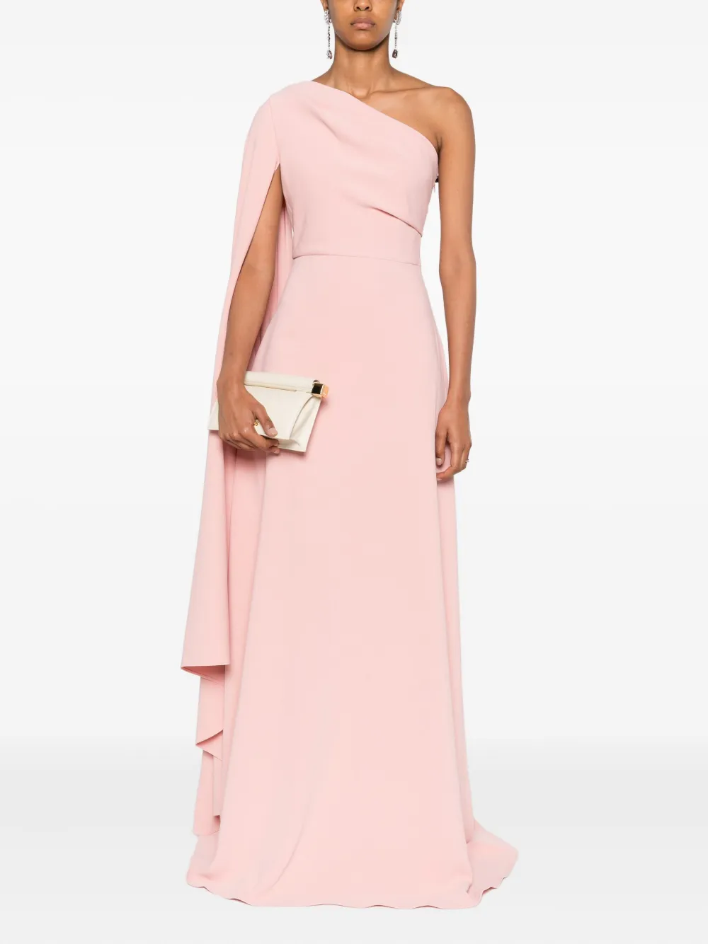 Solace London Yazmin one-shoulder ruffled maxi dress - Roze