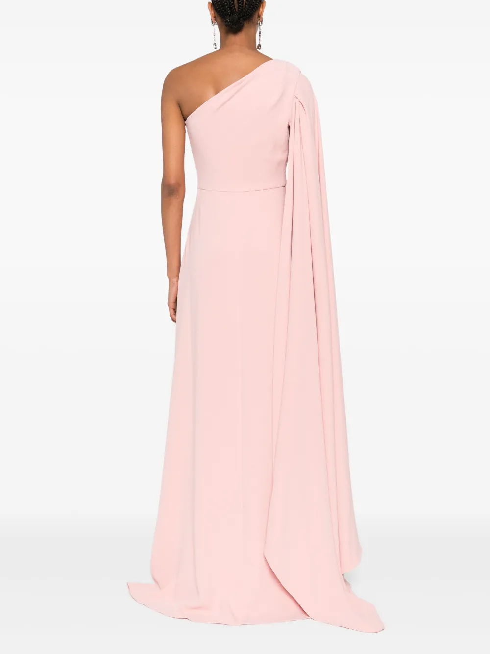 Solace London Yazmin one-shoulder ruffled maxi dress Roze