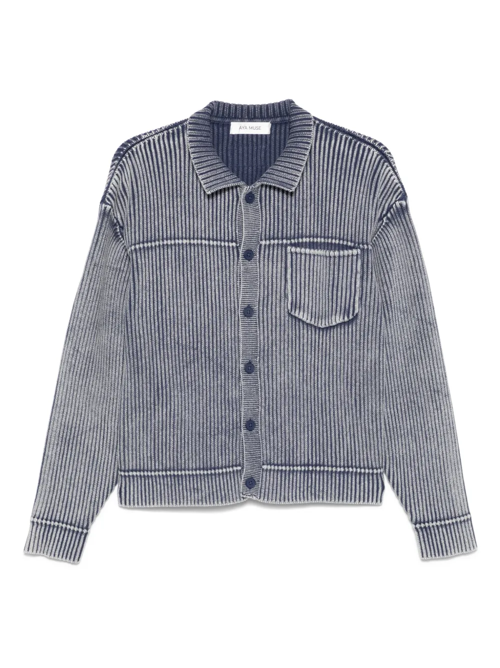 ribbed-knit cardigan