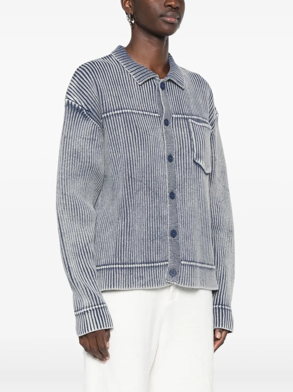 AYA MUSE RIBBED-KNIT CARDIGAN