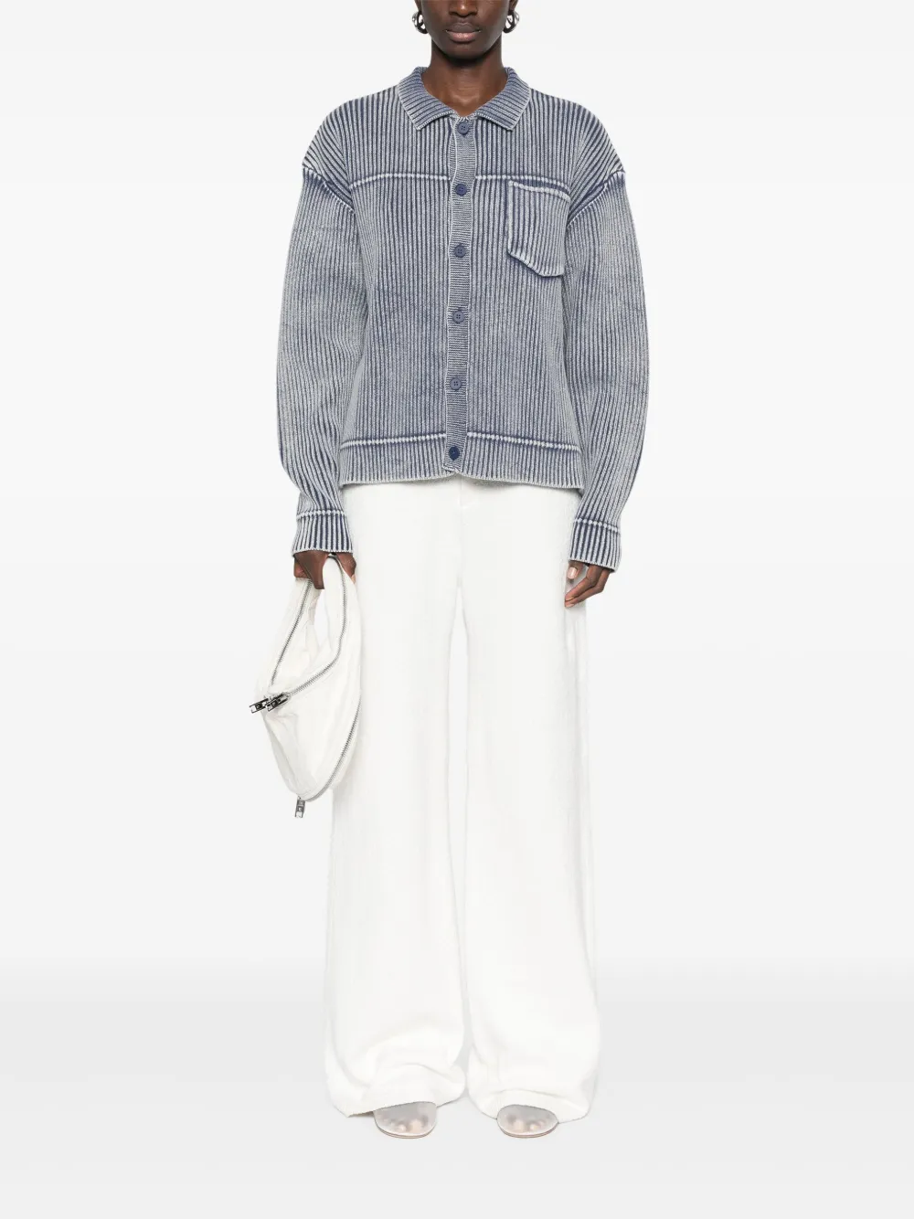AYA MUSE RIBBED-KNIT CARDIGAN