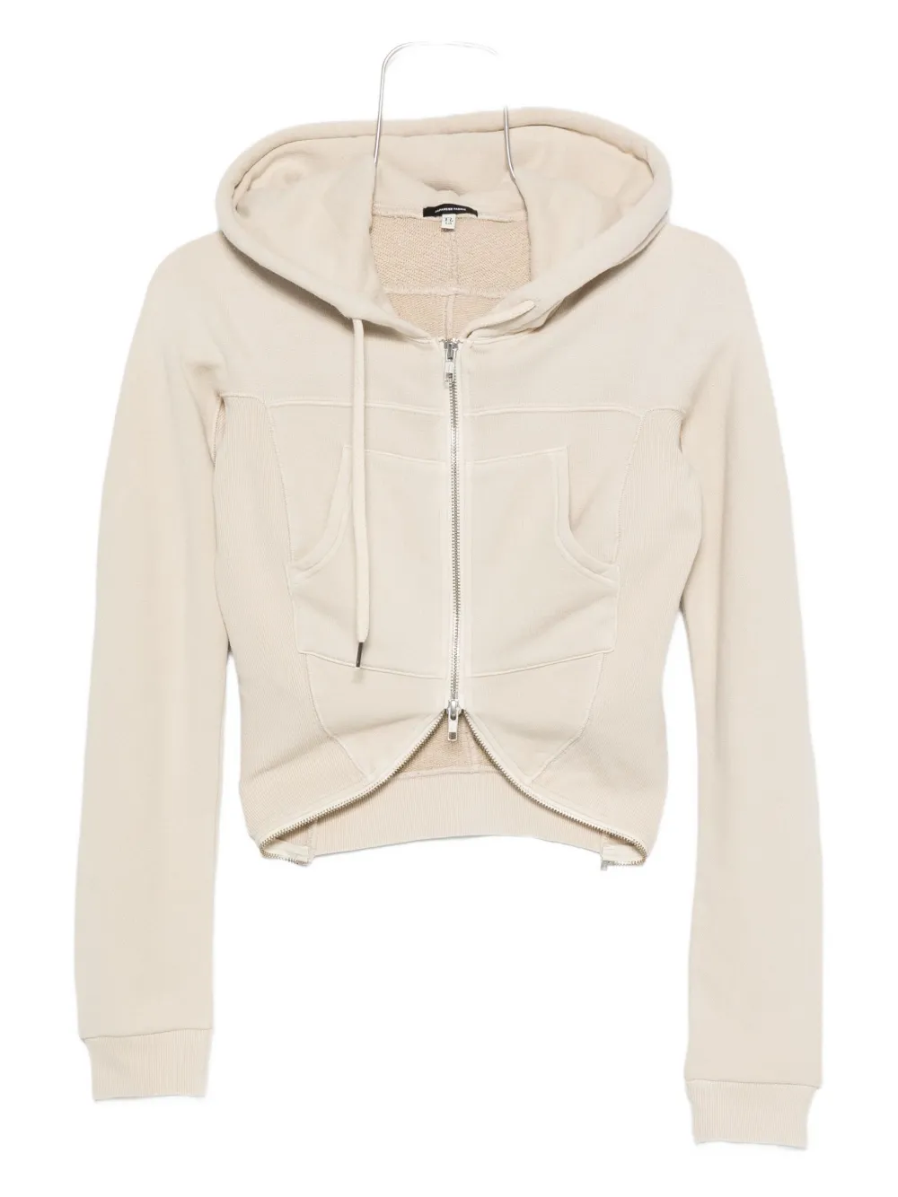 R13 Cropped Zip-up Hoodie
