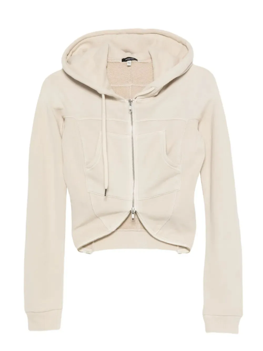 R13 cropped zip-up hoodie | Neutrals | Image 1