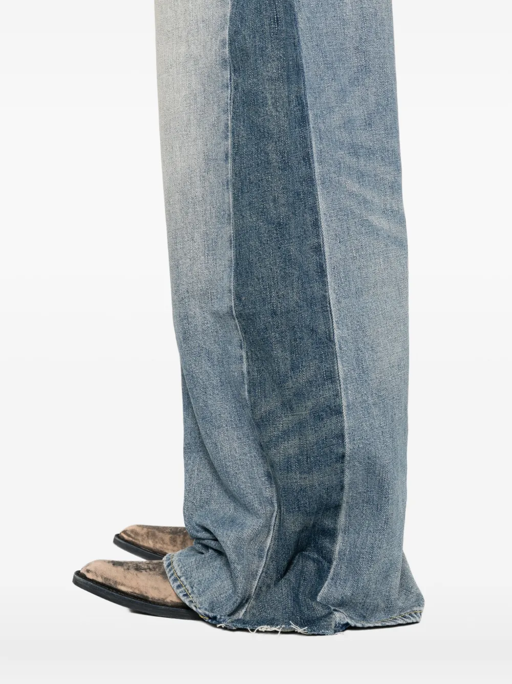 R13 Jeans met wijde pijpen Blauw