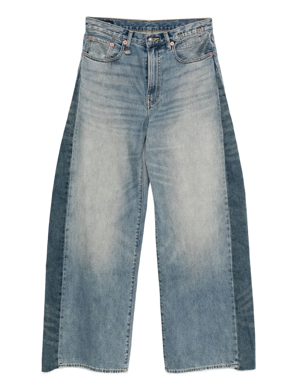 R13 Jeans met wijde pijpen Blauw