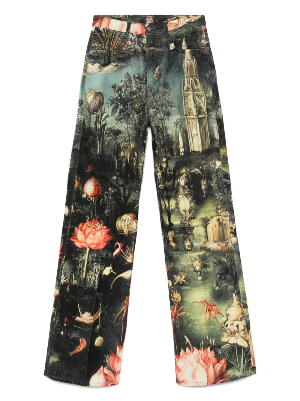 R13 Charlotte straight-leg trousers - Verde