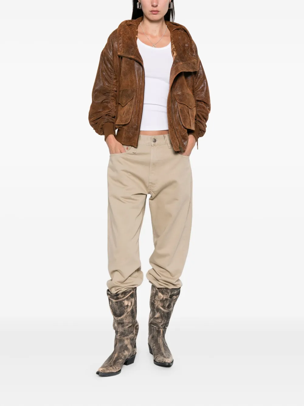 R13 X-Bf bootcut jeans Beige