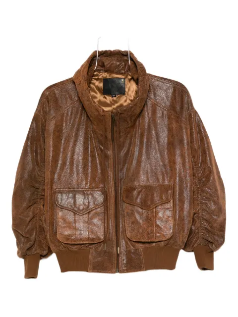 R13 leather bomber jacket