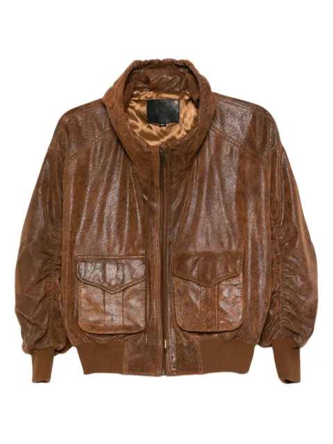 R13 leather bomber jacket
