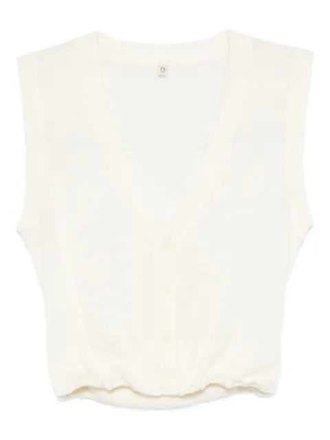 R13 V-neck cropped vest