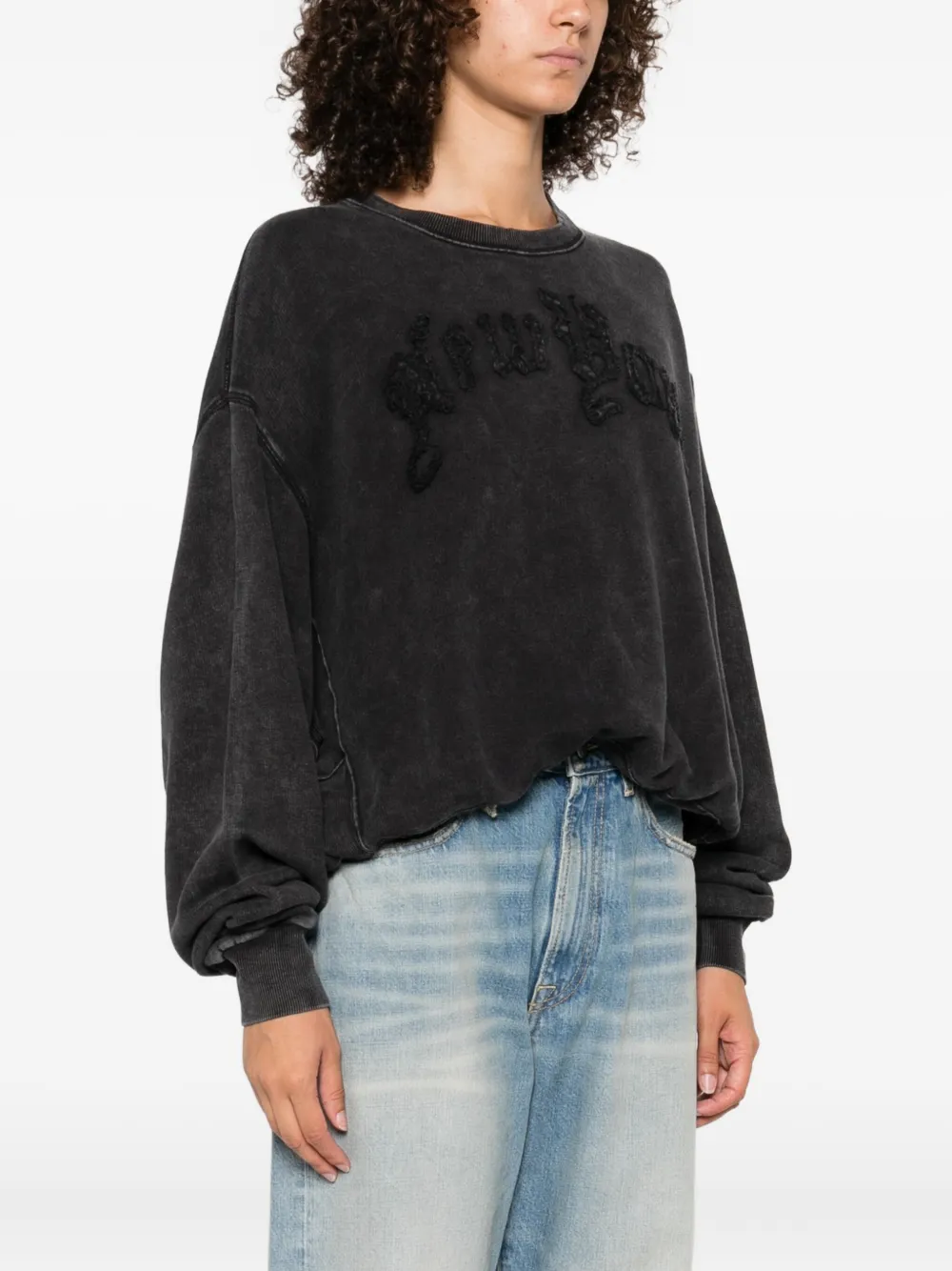R13 New York sweatshirt Zwart