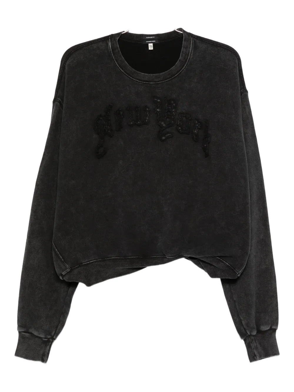 R13 New York sweatshirt Zwart
