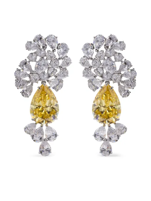 Boucles d'oreilles Cœur De Fleur en argent sterling - Juwelina Paris - Modalova