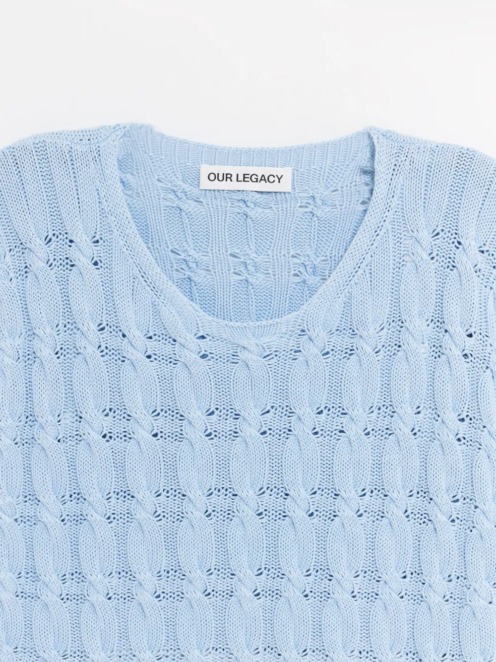OUR LEGACY Kabelgebreide trui Blauw