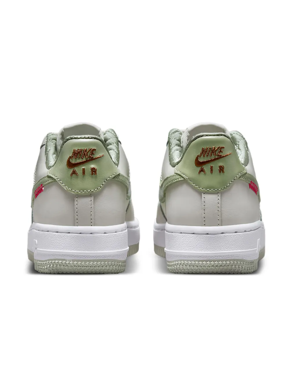 Nike Kids Air Force 1 Low "Year of the Snake Sail White Light Bone Olive Aura" sneakers Wit