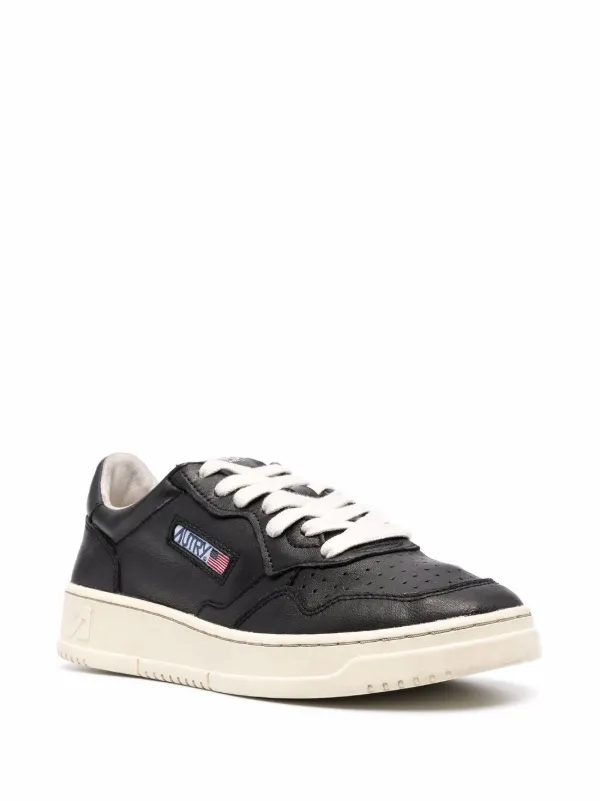 ★AUTRY★MEDALIST LOW SNEAKERS IN SOFT GOATSKIN BLACK★ sneakers_medalist_low_in_pelle
