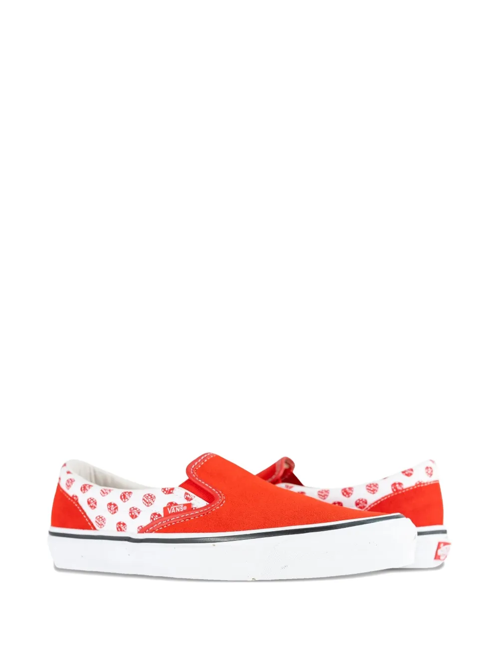 Vans X Bodega Classic Slip-on Og Dice High Stakes Low Top Sneakers Vn0a45jkth7 In Red