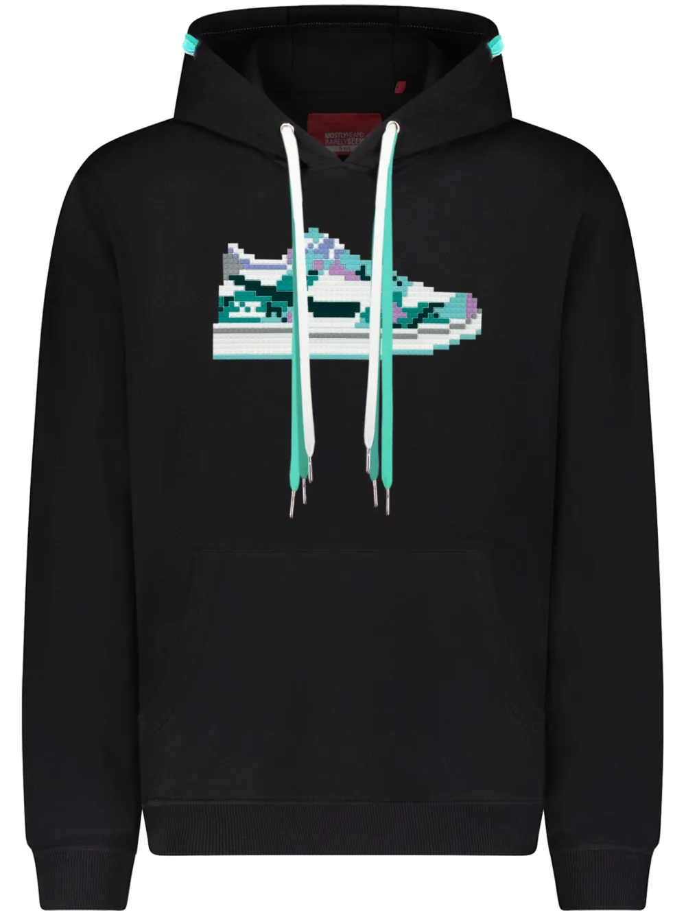 Mostly Heard Rarely Seen 8-Bit Watercolor hoodie | Black | Image 1