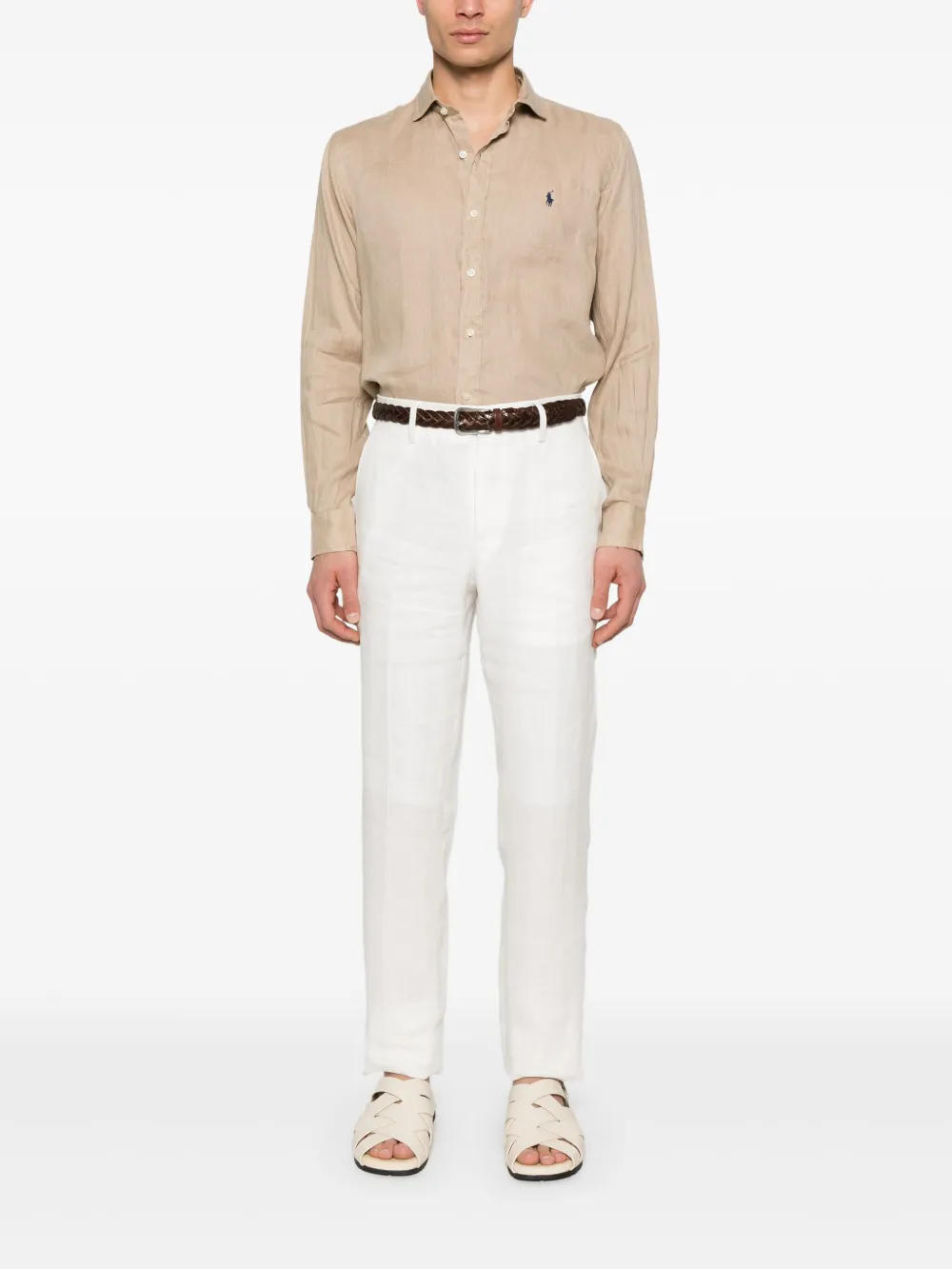 Polo Ralph Lauren Linnen overhemd Bruin