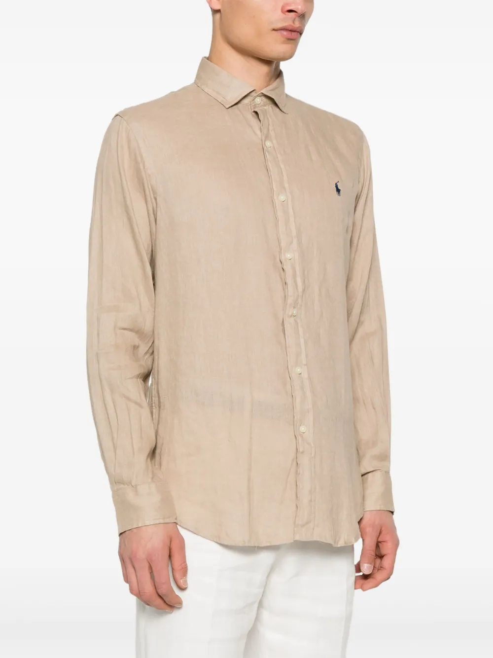 Polo Ralph Lauren Linnen overhemd Bruin