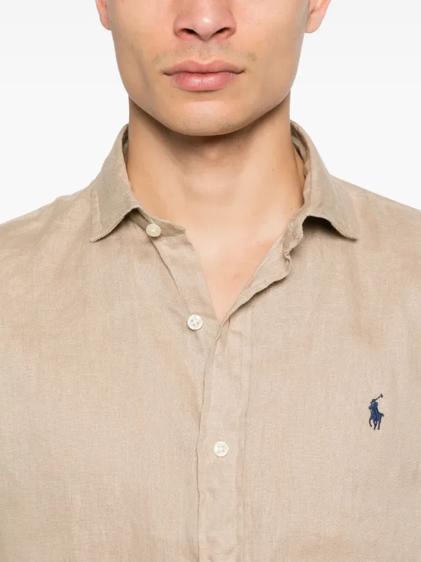 Polo Ralph Lauren リネンシャツ | ブラウン | FARFETCH JP