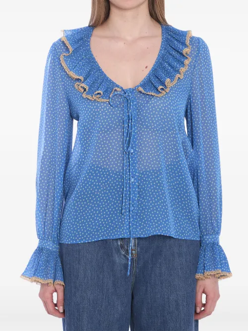 Blouse en soie à pois - Valentino Garavani - Modalova