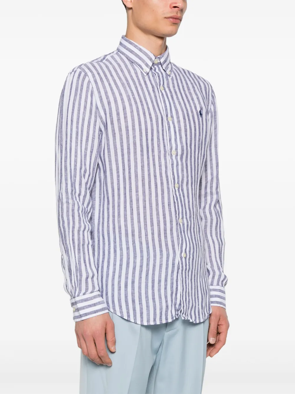 Polo Ralph Lauren Linnen overhemd Blauw