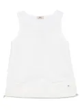 Herno crochet-panel vest - White