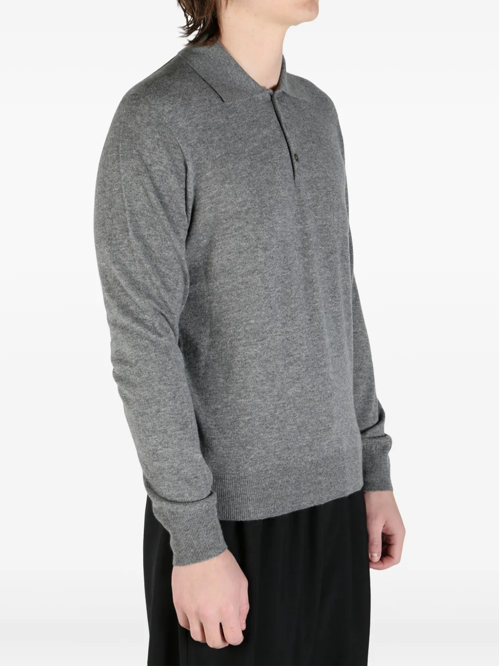 The Row cashmere polo shirt Grijs