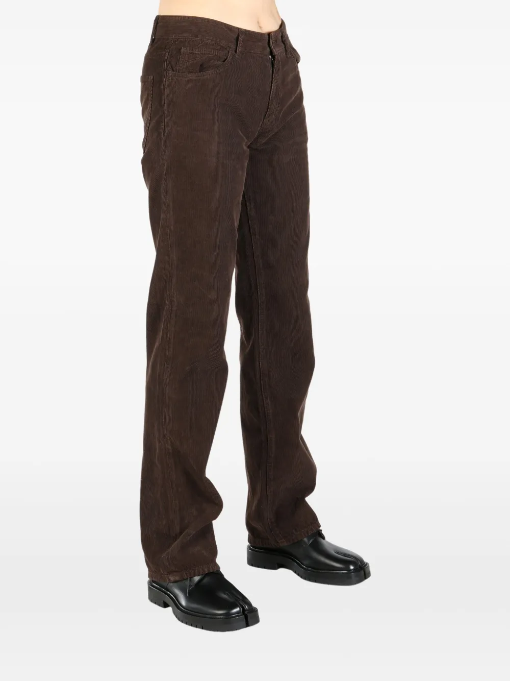 The Row fine ribbed trousers Bruin