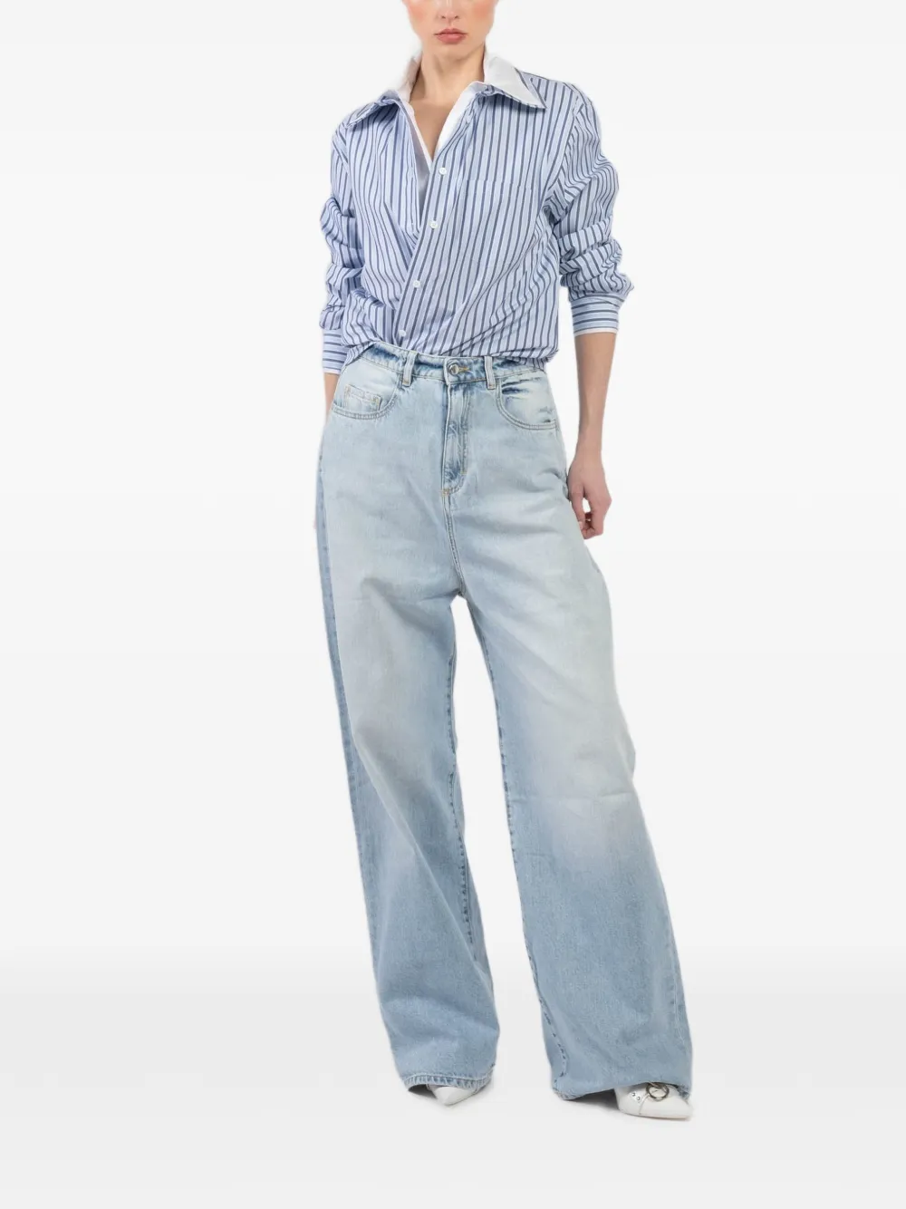 WE-AR4 striped shirt - Blauw