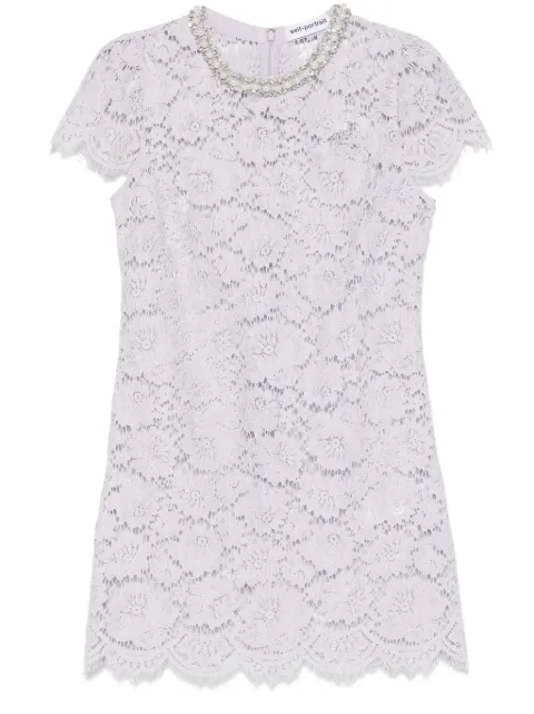 Self-Portrait lace mini dress