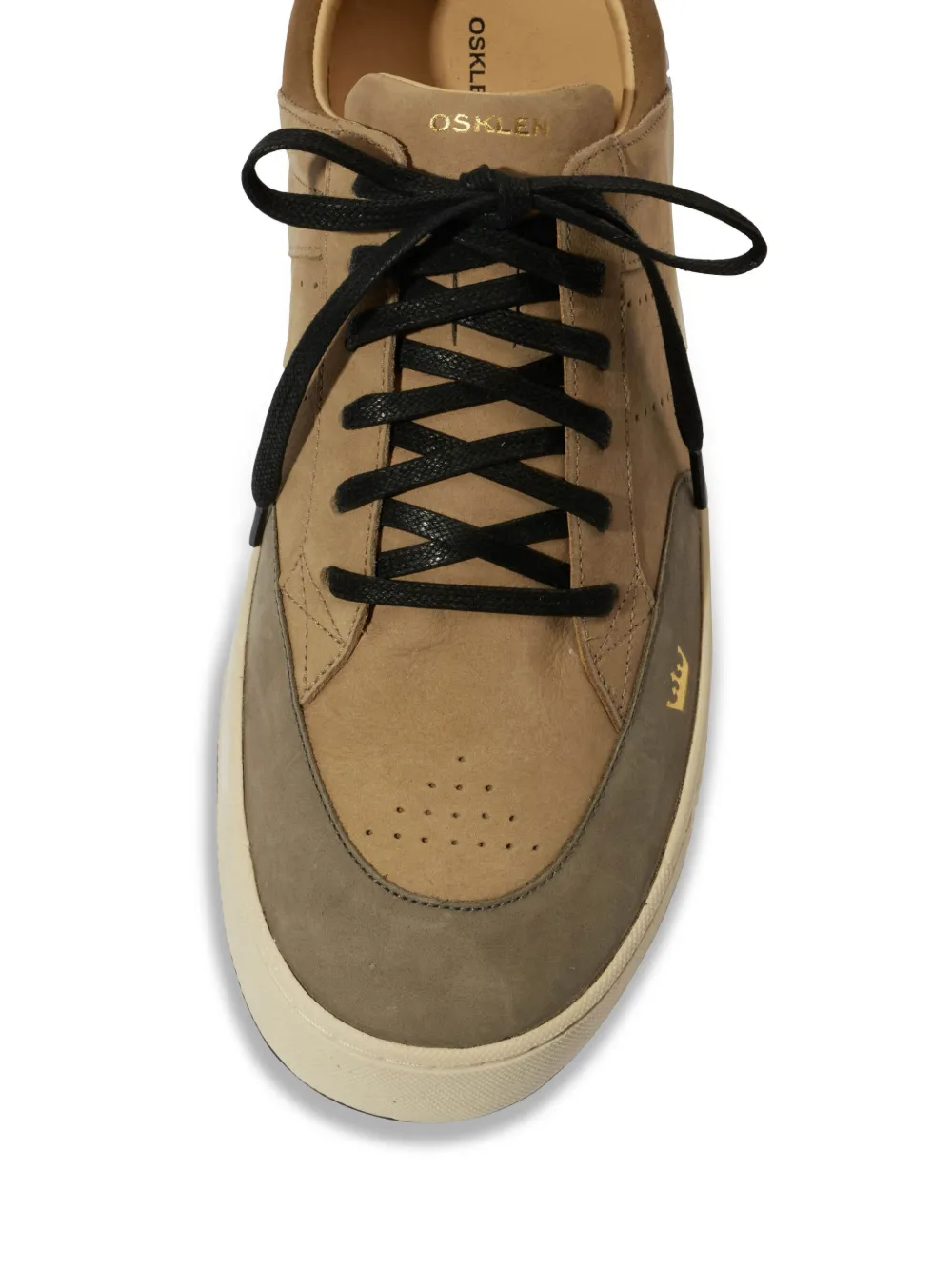 Osklen suede contrasting-panel sneakers Neutrals