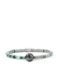 John Hardy sterling silver Heishi turquoise and pearl bracelet