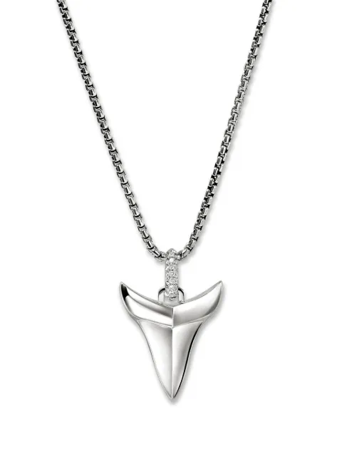 John Hardy collar Shark Tooth Talisman con diamante