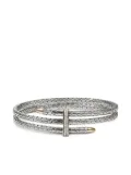 John Hardy 14K yellow gold and sterling silver Spear Double Flex diamond cuff