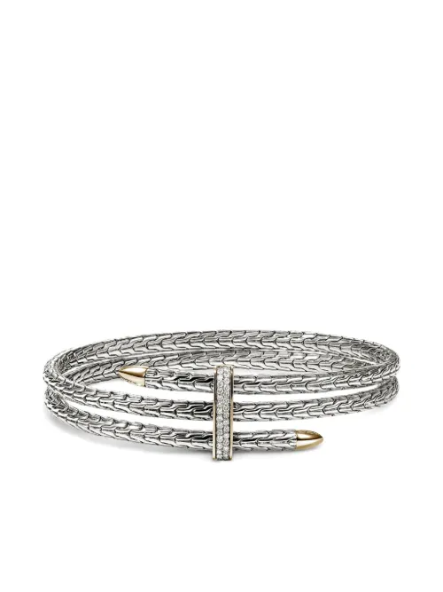 Bracelet torque Spear Double Flex en or 14ct et sterling - John Hardy - Modalova