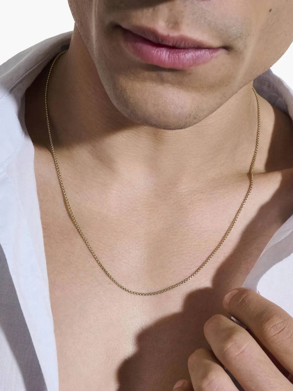 JOHN HARDY 14KT YELLOW GOLD BOX CHAIN NECKLACE