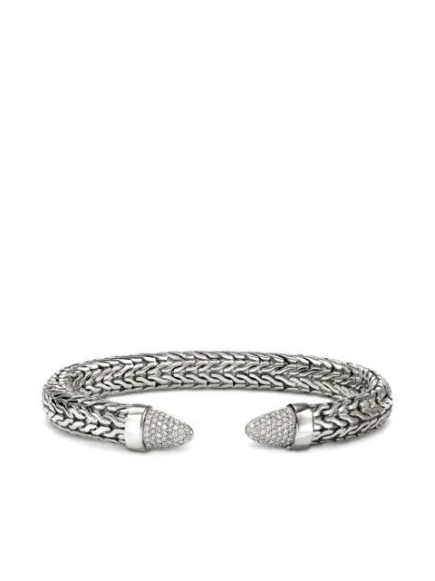 John Hardy brazalete Spear 50 Flex en plata de ley con diamante