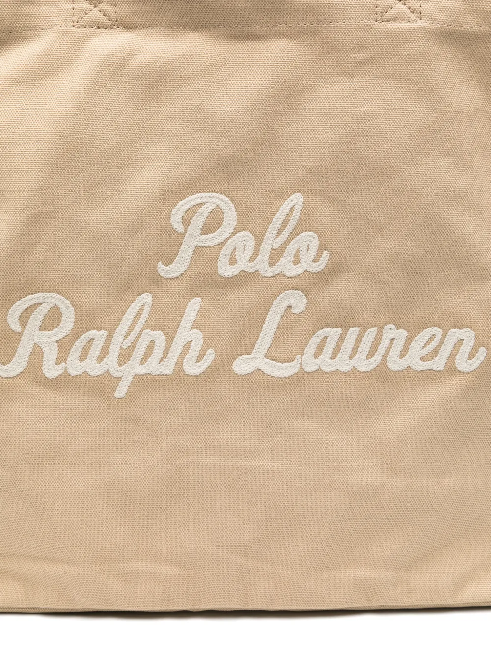 Polo Ralph Lauren Canvas shopper met geborduurd logo Beige